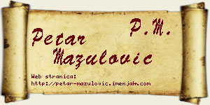 Petar Mazulović vizit kartica
